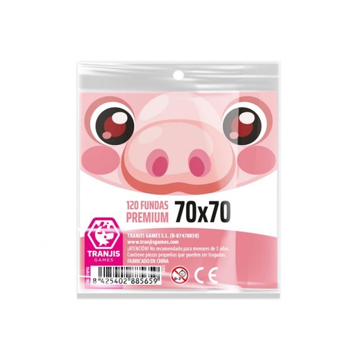 [TRG-079pig] Fundas Cerdo (70x70mm)