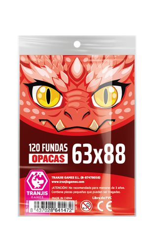 [TRG-113roj] Fundas Dragón Rojo (63X88mm) Nuevo EAN